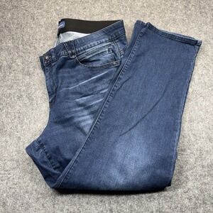 Democracy Ab Solution Jeans Women's Plus 22W Blue Straight Leg Elastic Waist